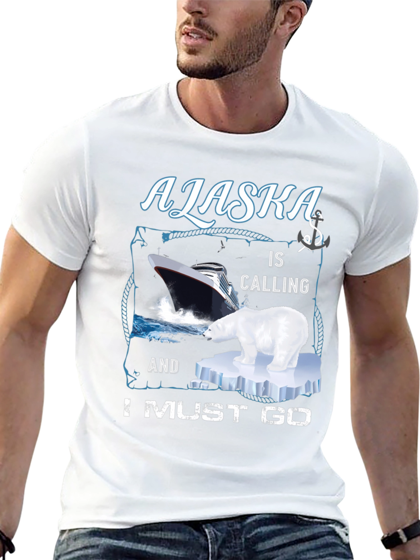 Alaska Cruise T-Shirt - Polar Bear Design