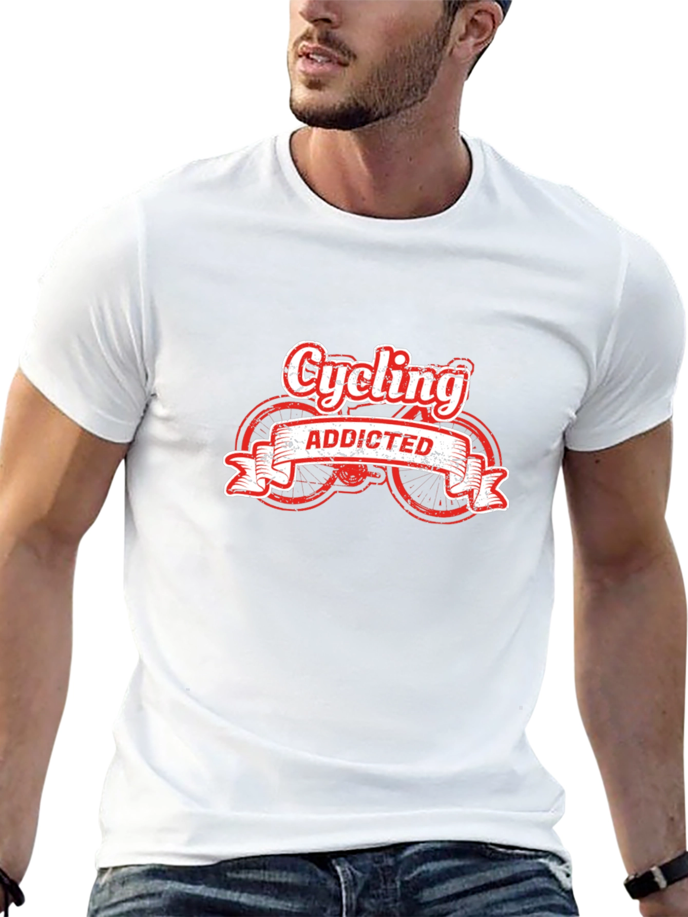 Cycling Addicted Black T-Shirt