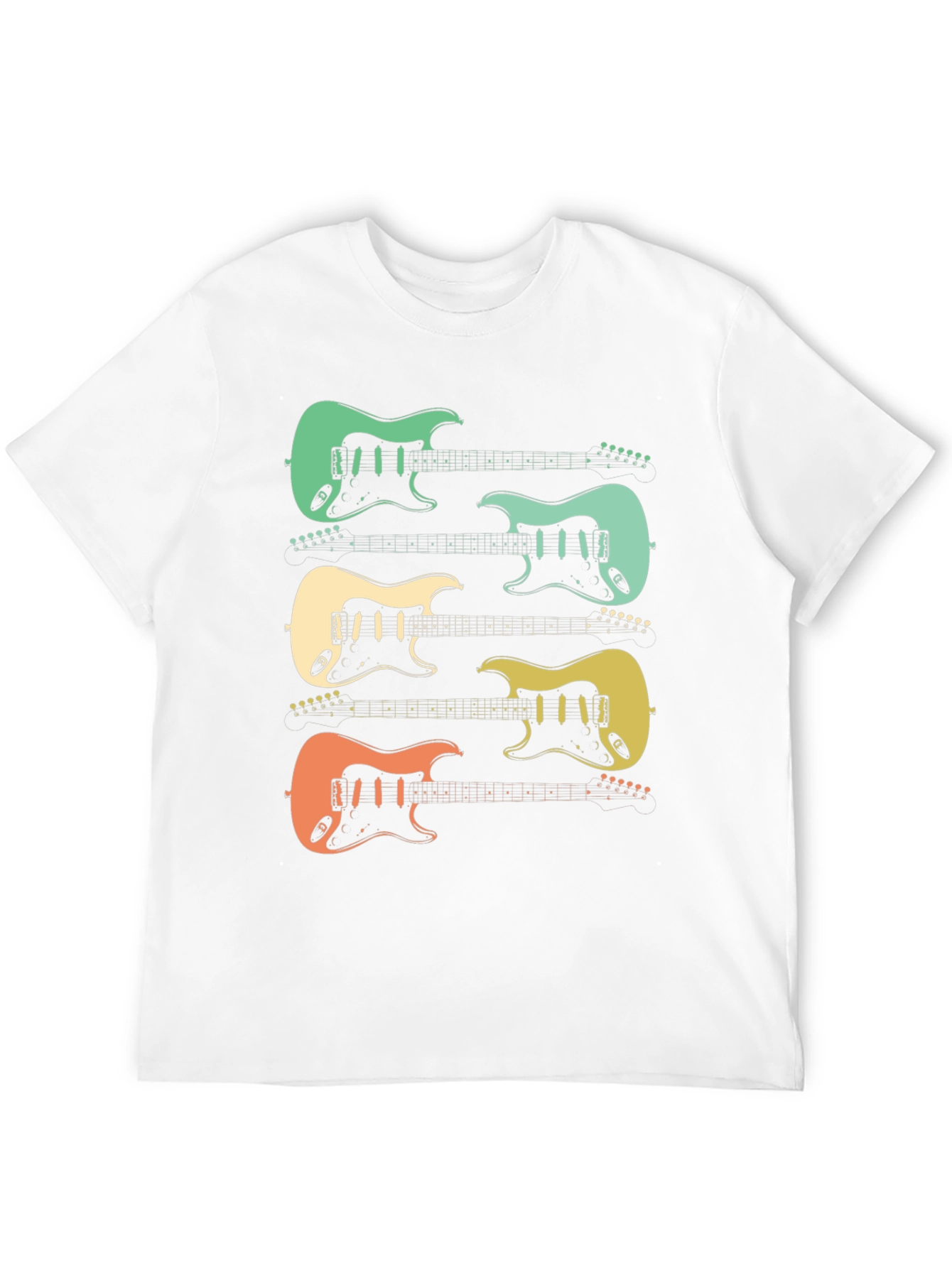 Retro Electric Guitar Graphic Tee - Music Lover T-Shirt