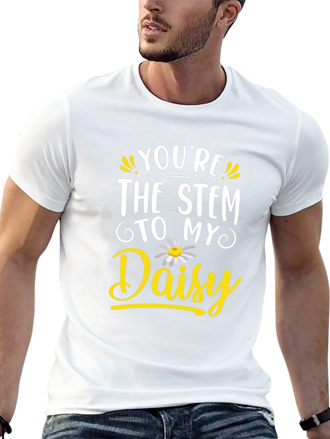 Youre the Stem to My Daisy Black T-Shirt