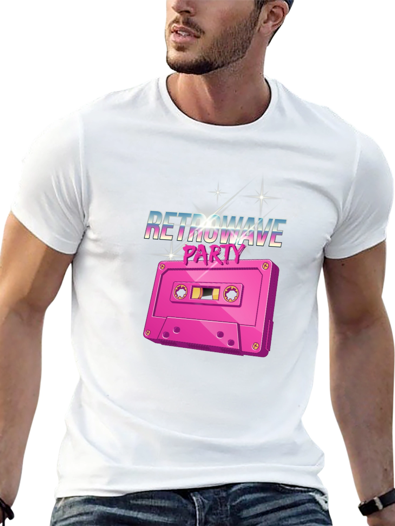 Retrowave Party Cassette Tape Graphic T-Shirt