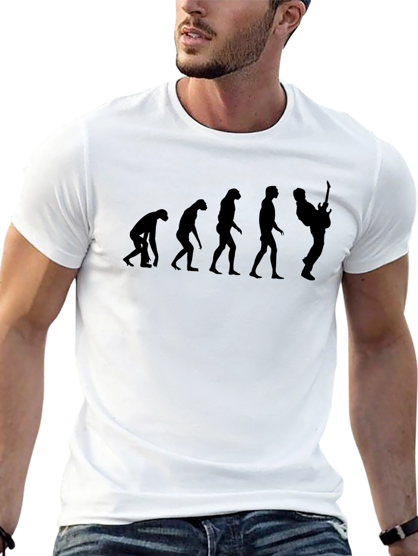 Evolution of Rocker Black T-Shirt