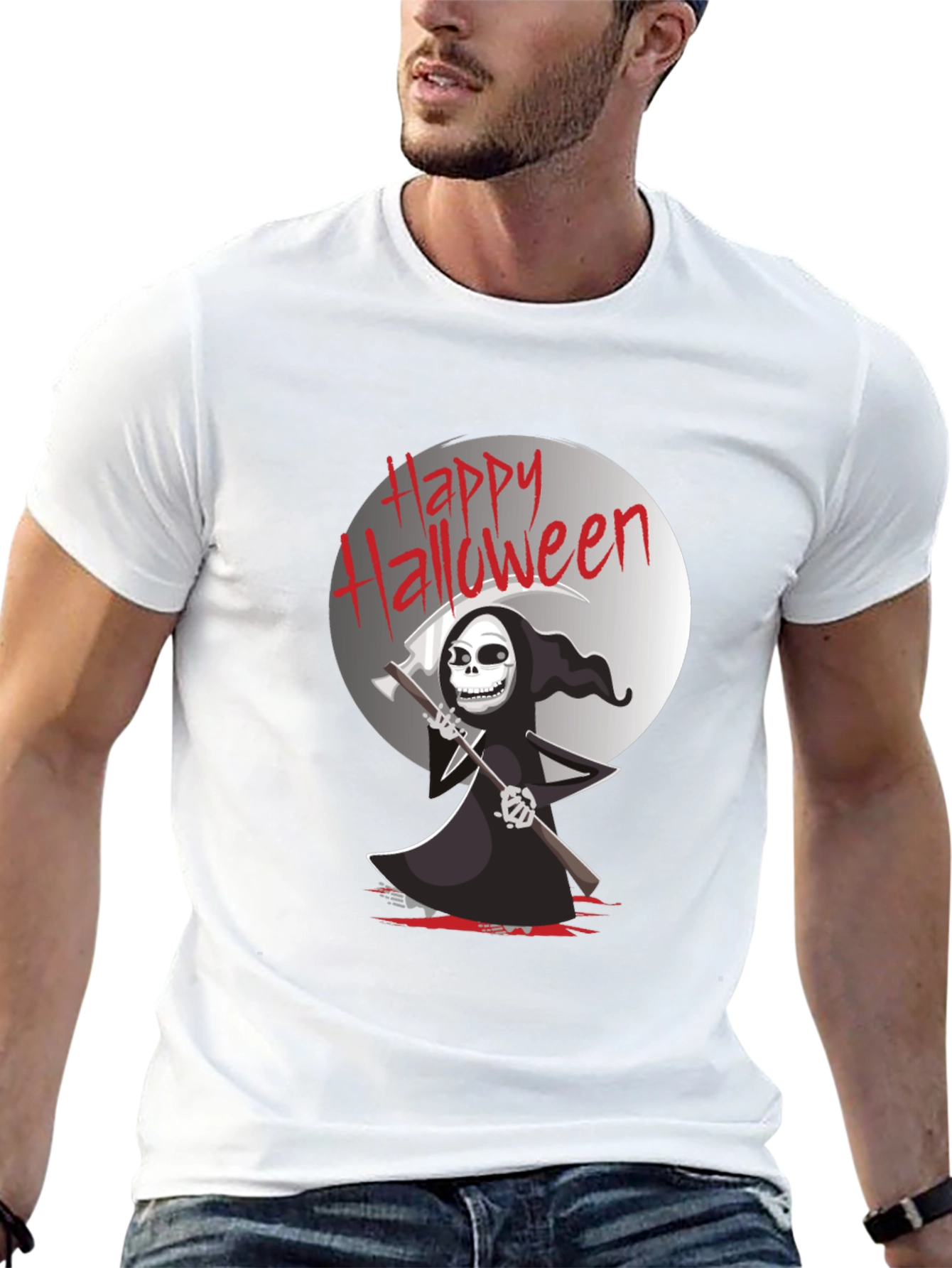 Grim Reaper Halloween T-Shirt - Spooky Season Apparel
