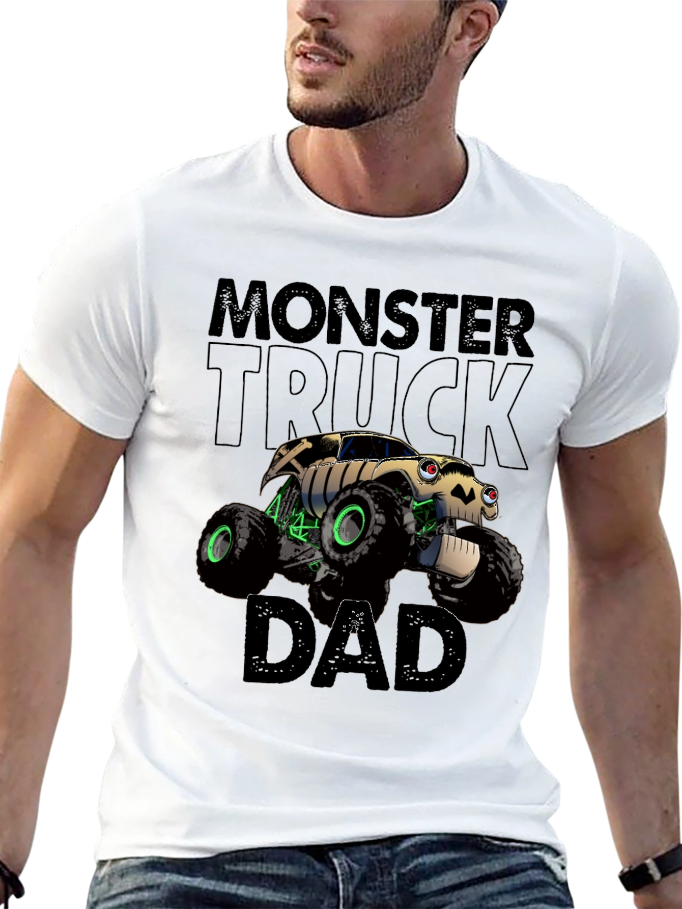 Monster Truck Dad Graphic Tee - Black T-Shirt