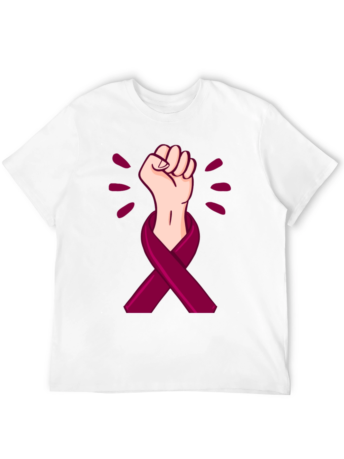 Empowered Ribbon Fist Graphic T-Shirt