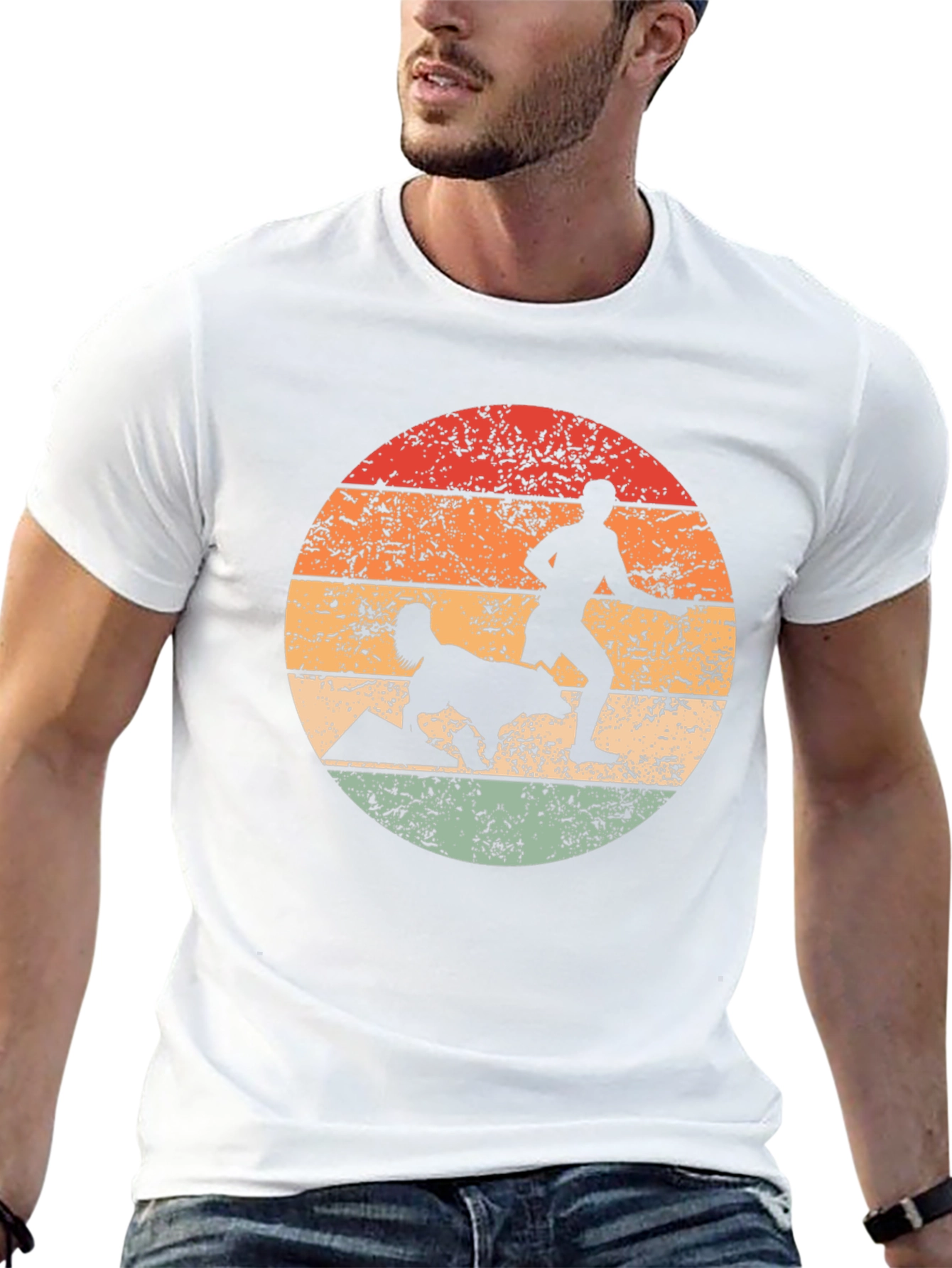 Retro Dog Agility Silhouette T-Shirt