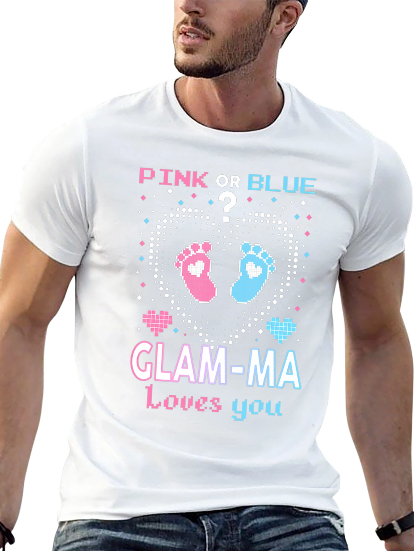 Pink or Blue Glam-Ma T-Shirt - Gender Reveal