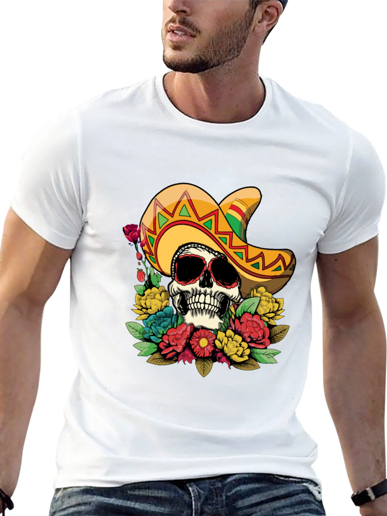 Skull & Sombrero Graphic Tee