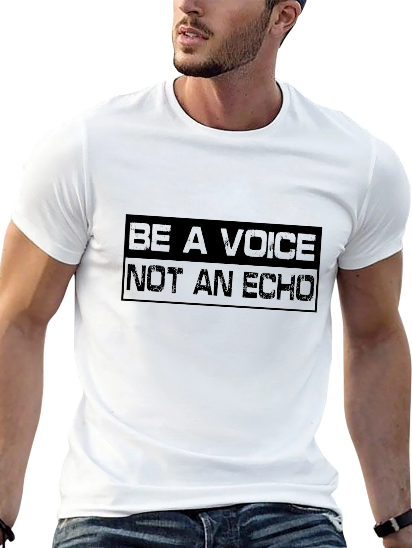 Be A Voice Black Graphic Tee