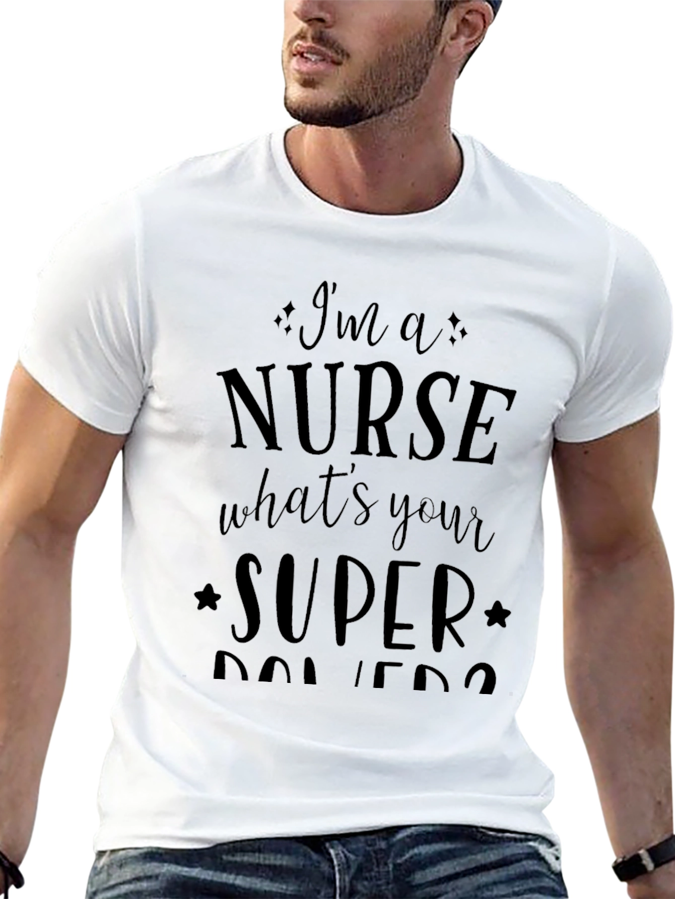 Nurse Superpowers Graphic Tee - Black Unisex T-Shirt