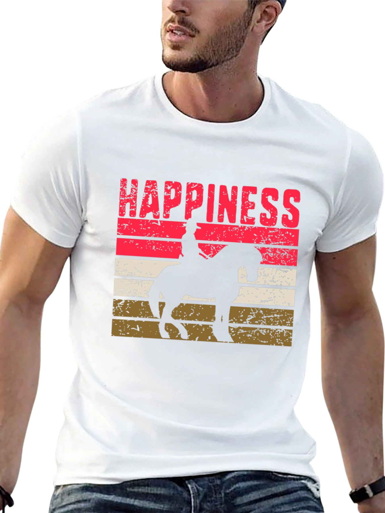Happiness Horse Rider Silhouette T-Shirt