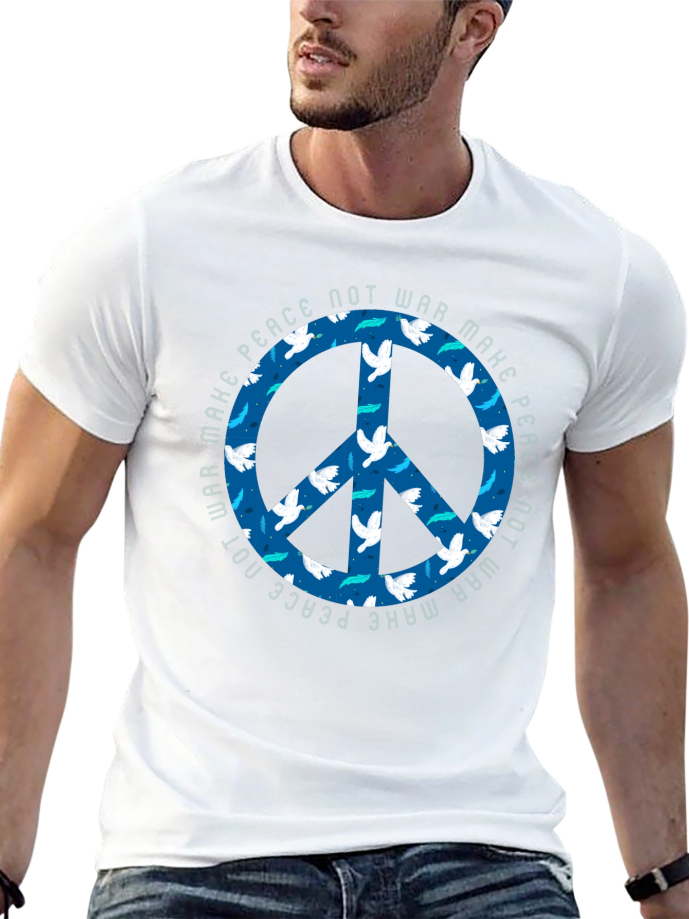 Peace Not War Dove Graphic T-Shirt