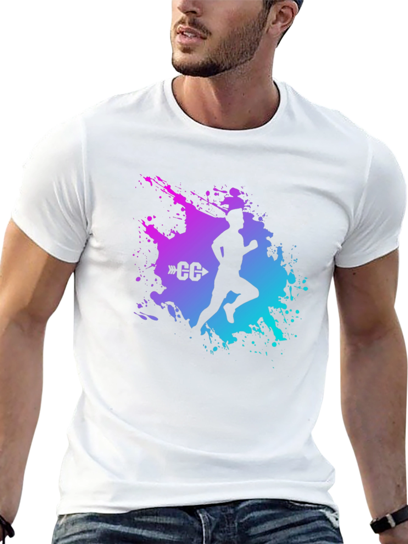 Cross Country Runner Graphic T-Shirt - Sporty Tee