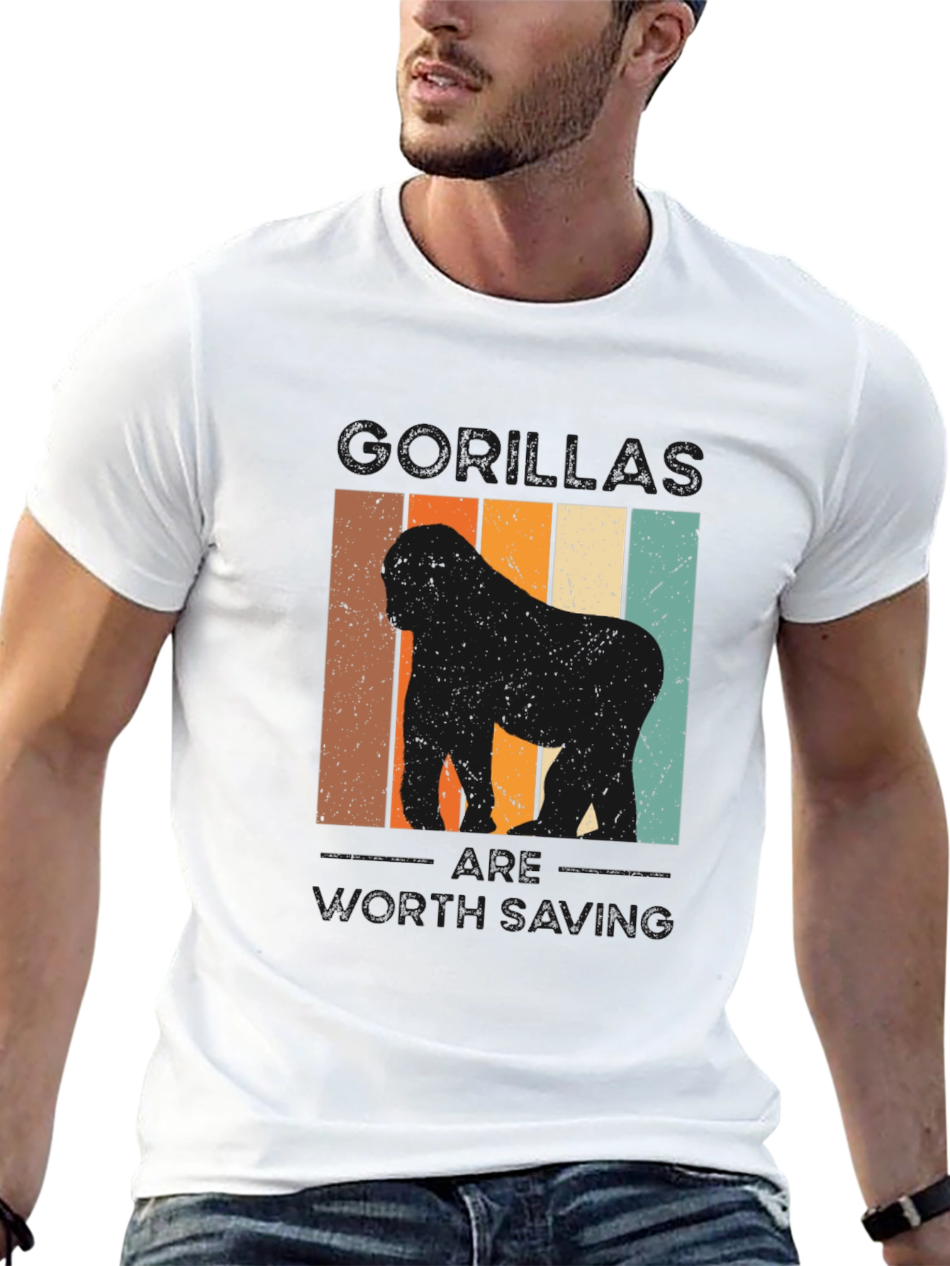 Gorilla T-Shirt - Retro Style Unique Design