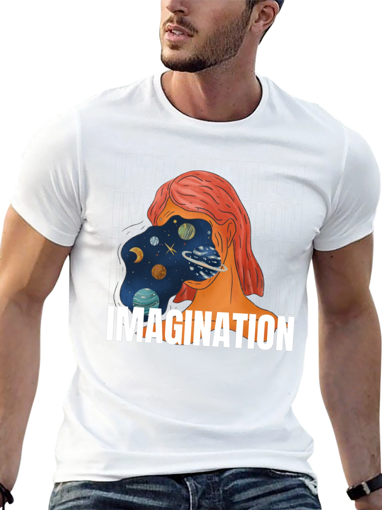 Imagination Universe Graphic Print Tee