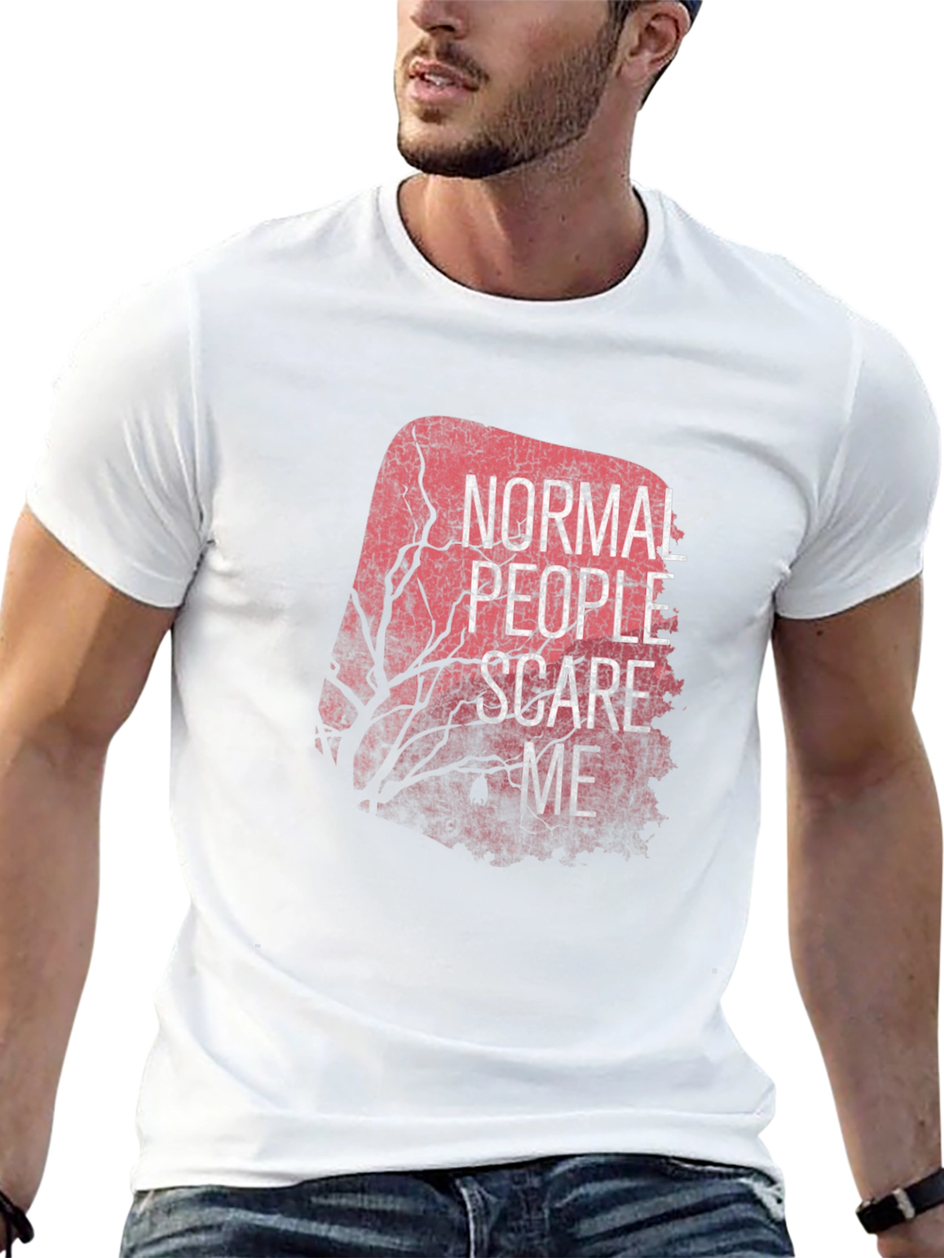 Normal People Scare Me Black Tee