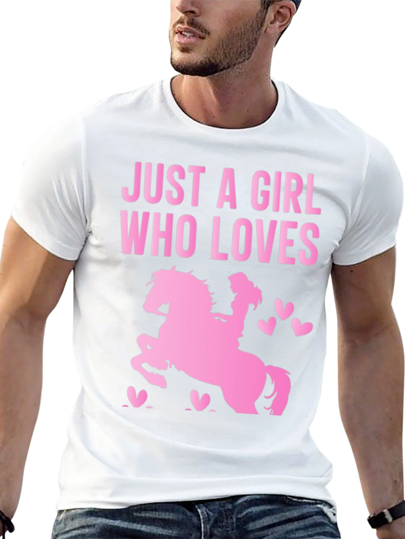 Girl Who Loves Horses T-Shirt - Equestrian Gift