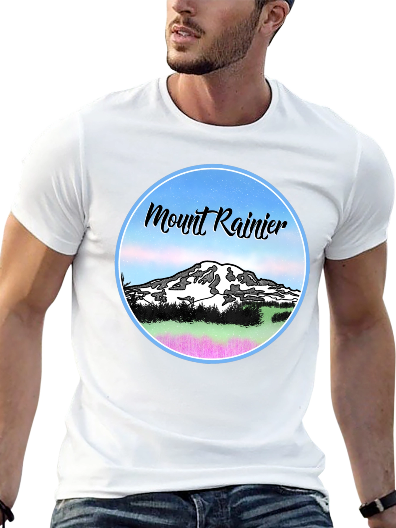 Mount Rainier Graphic T-Shirt - Black