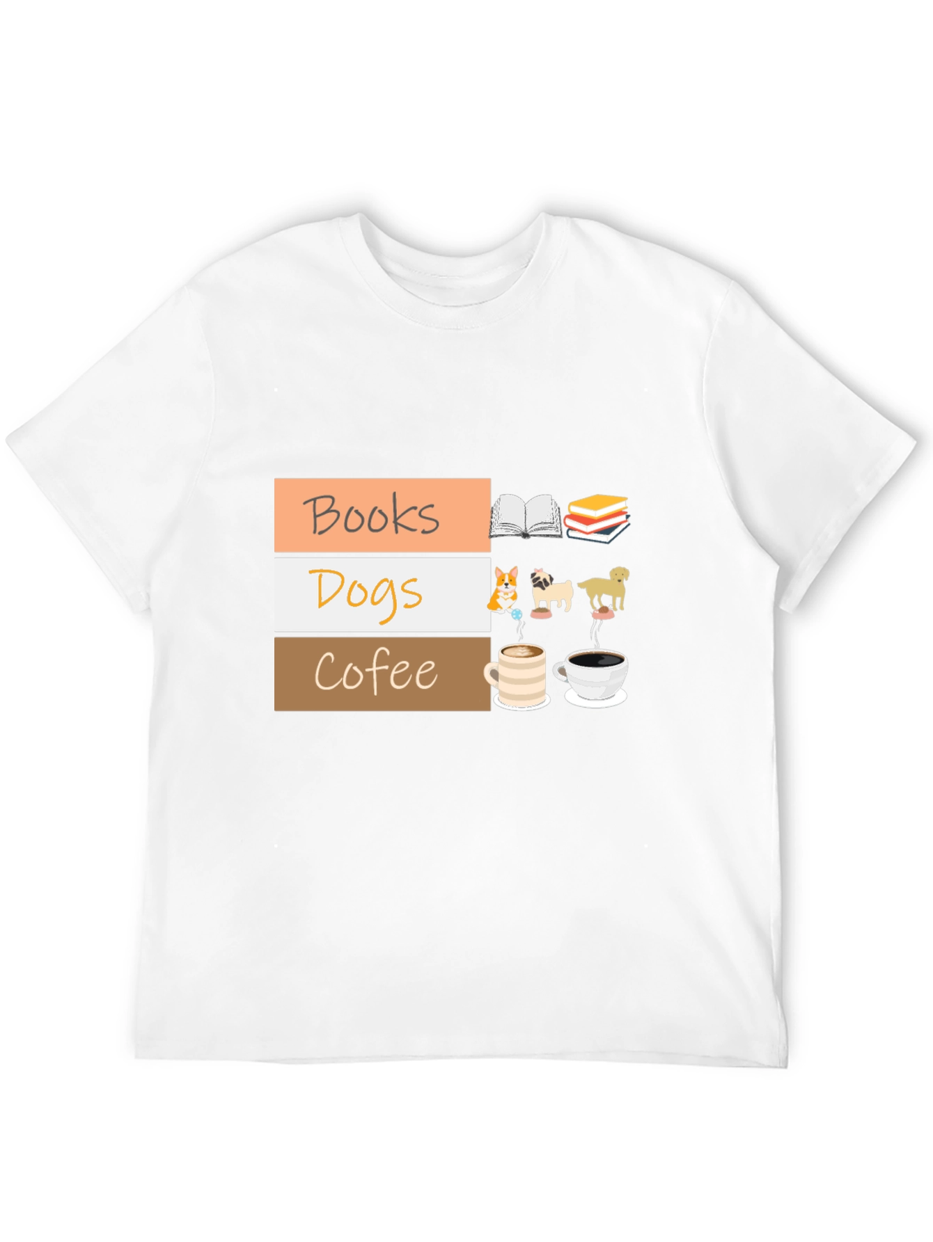 Books Dogs Coffee T-Shirt