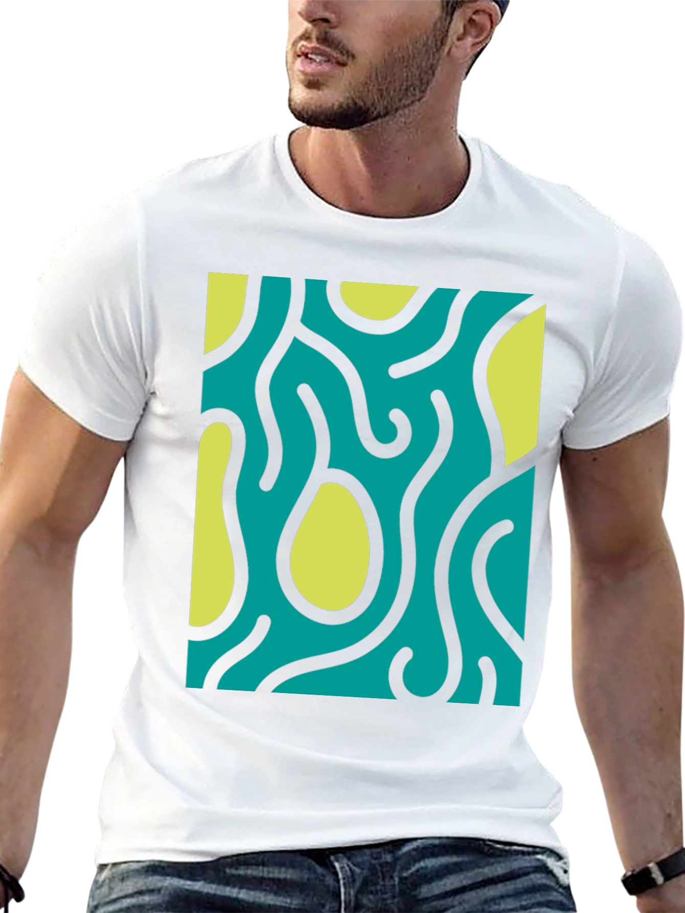 Abstract Pattern Graphic T-Shirt - Stylish Casual Wear