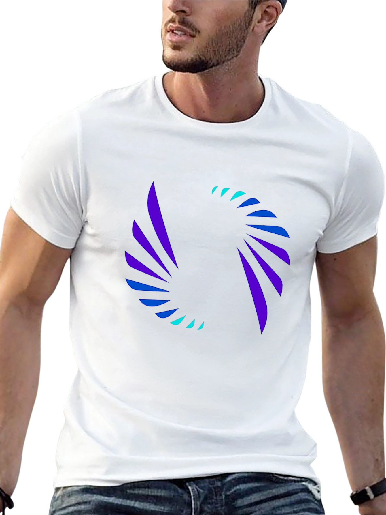 Abstract Swirl Graphic Tee - Modern Black T-Shirt