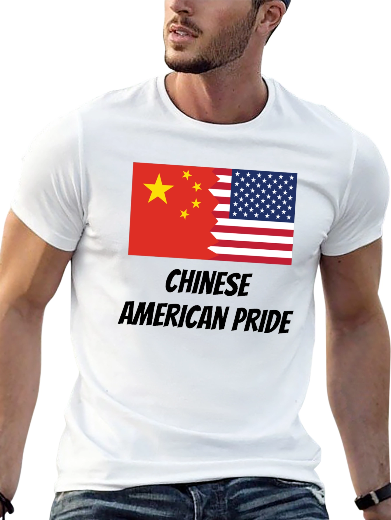 Chinese American Pride T-Shirt - USA China Flag Tee