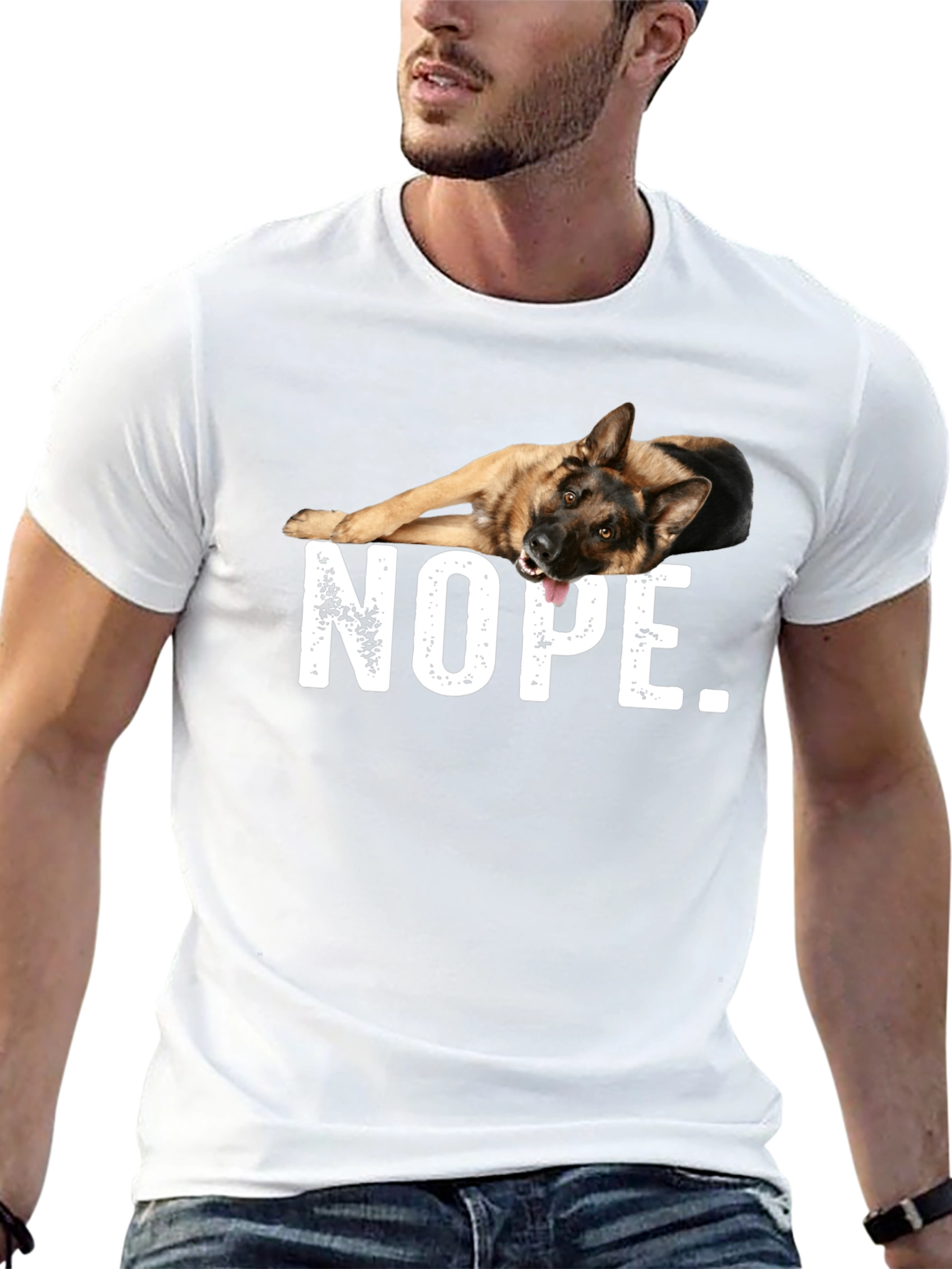Nope German Shepherd T-Shirt - Funny Dog Tee