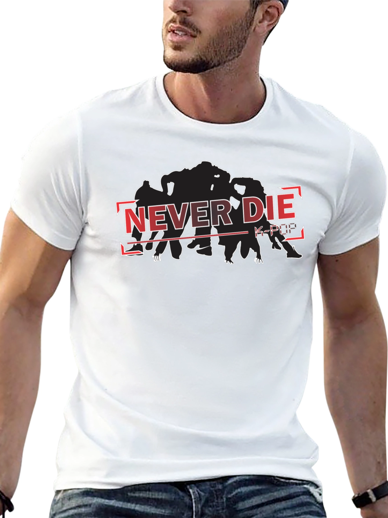 Never Die K-Pop Black T-Shirt