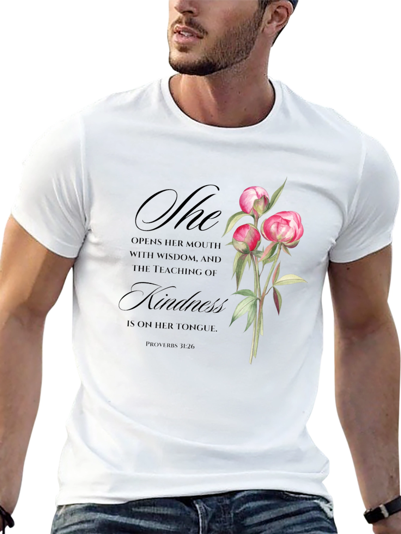 Floral Kindness T-Shirt - Proverbs 31:26