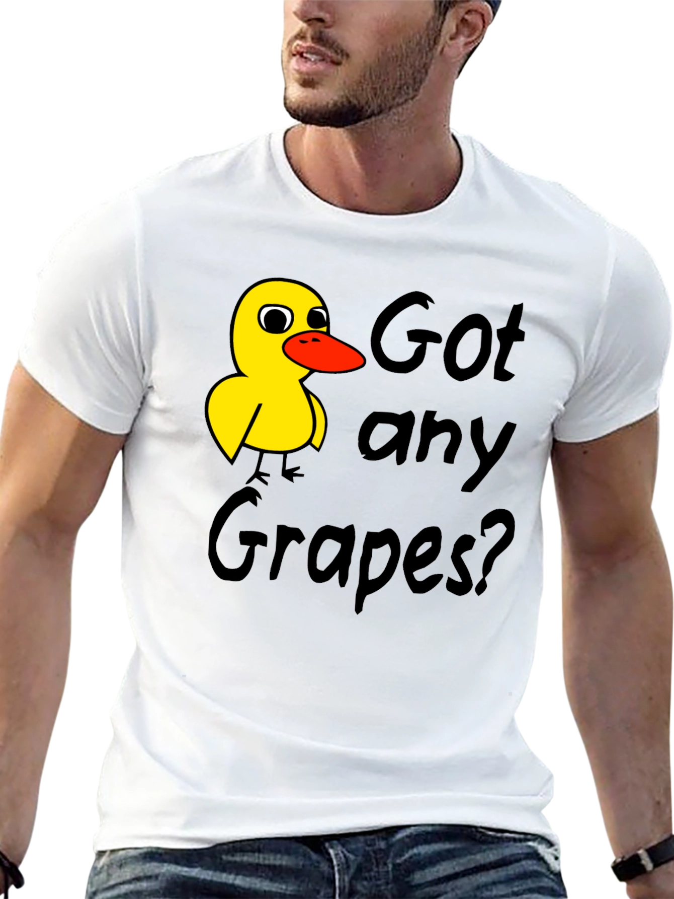 Got Any Grapes T-Shirt Duck Graphic Tee Black