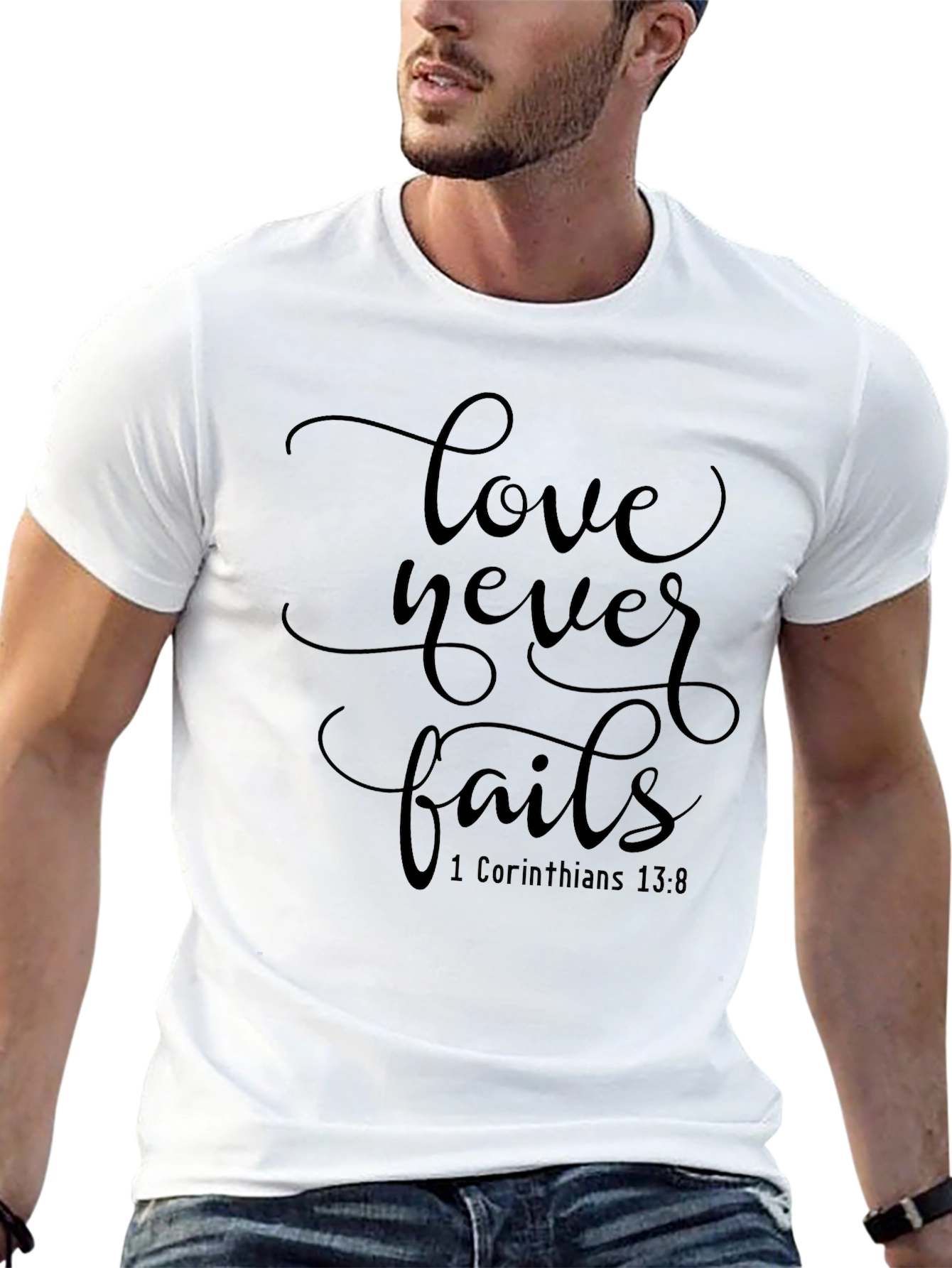 Love Never Fails Graphic Tee - Black