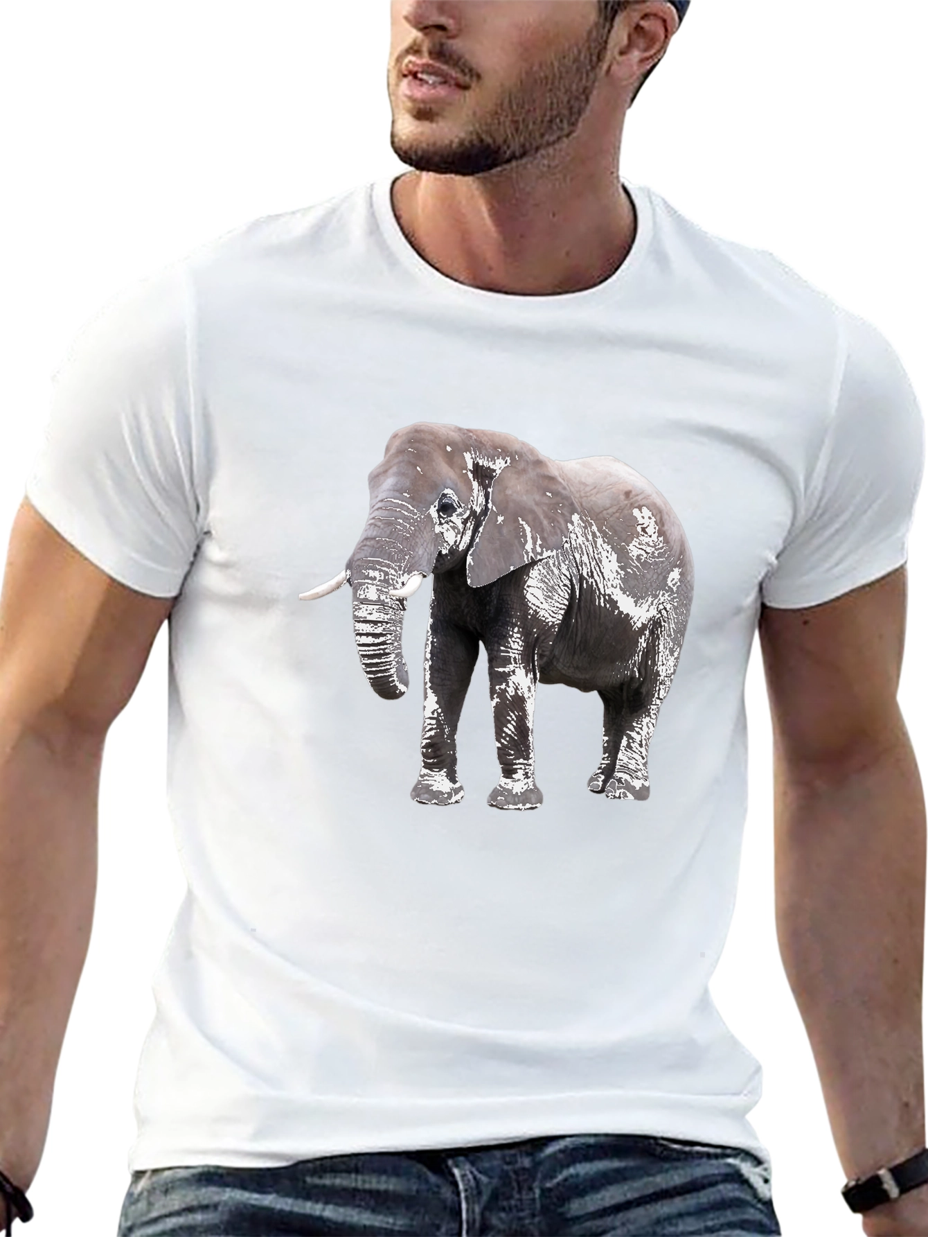 Elephant Graphic Black T-Shirt