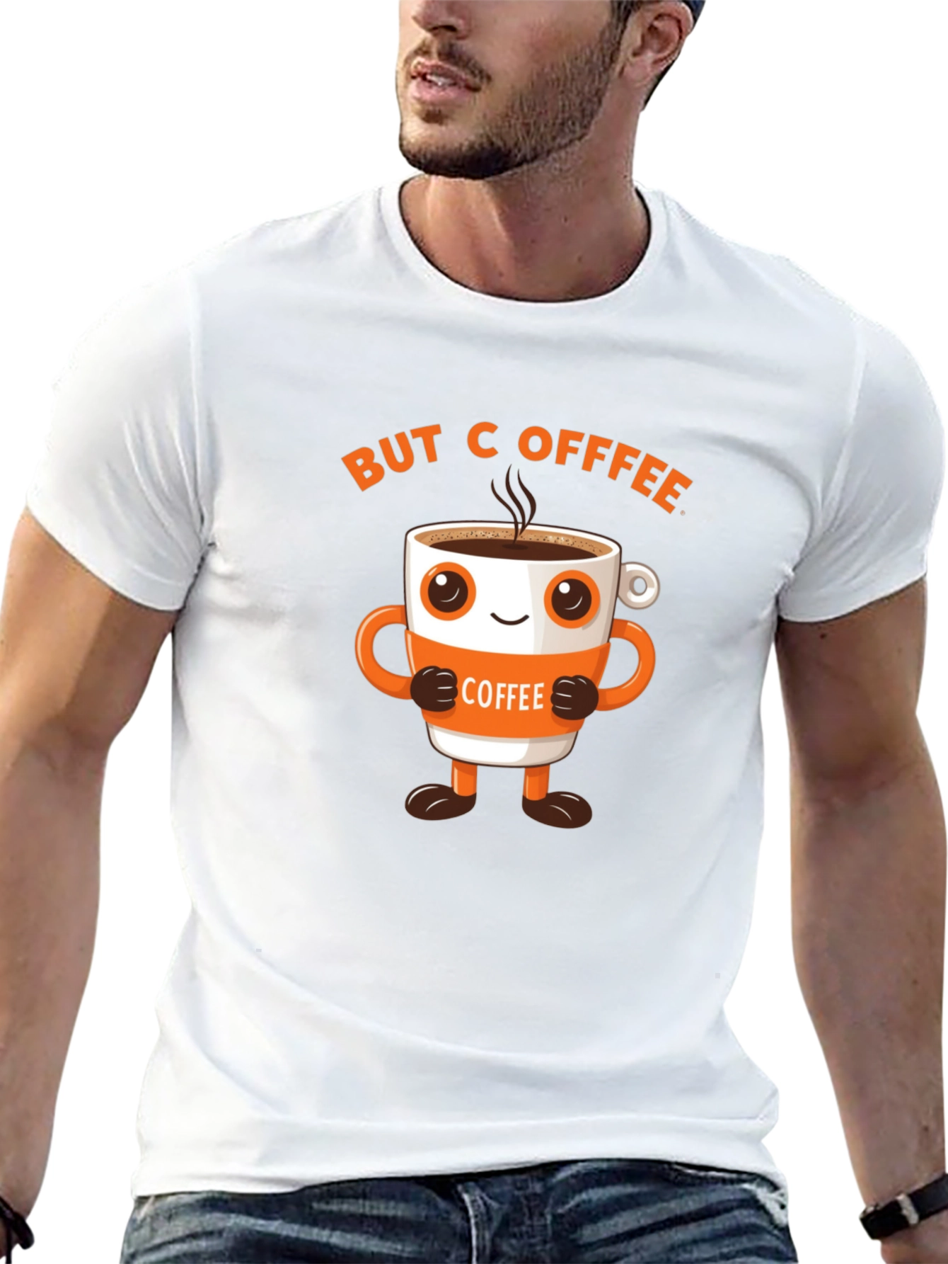 But Coffee Funny Cartoon T-Shirt
