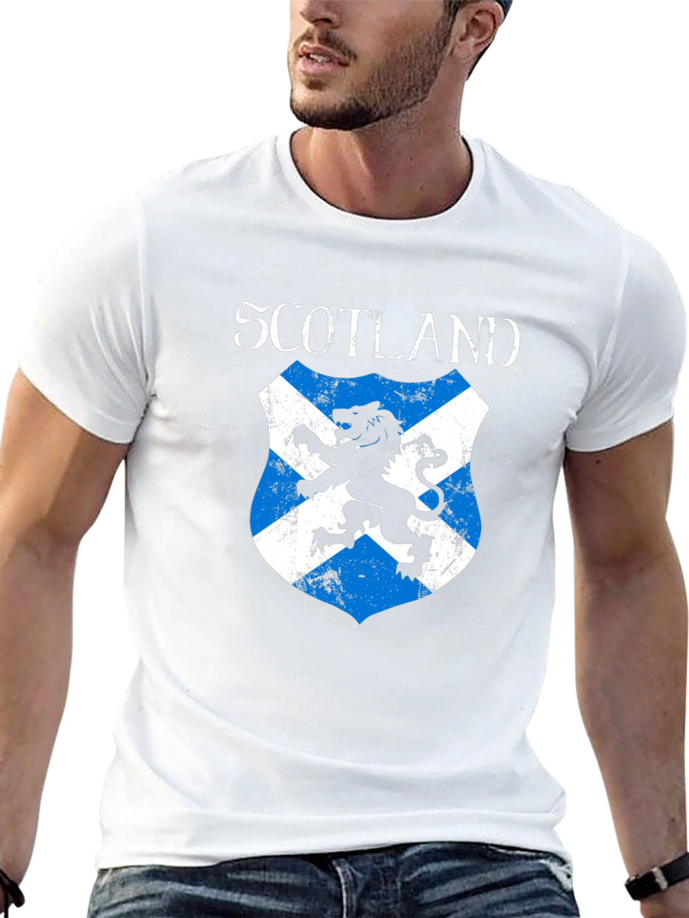Scotland Shield Black T-Shirt Lion Rampant