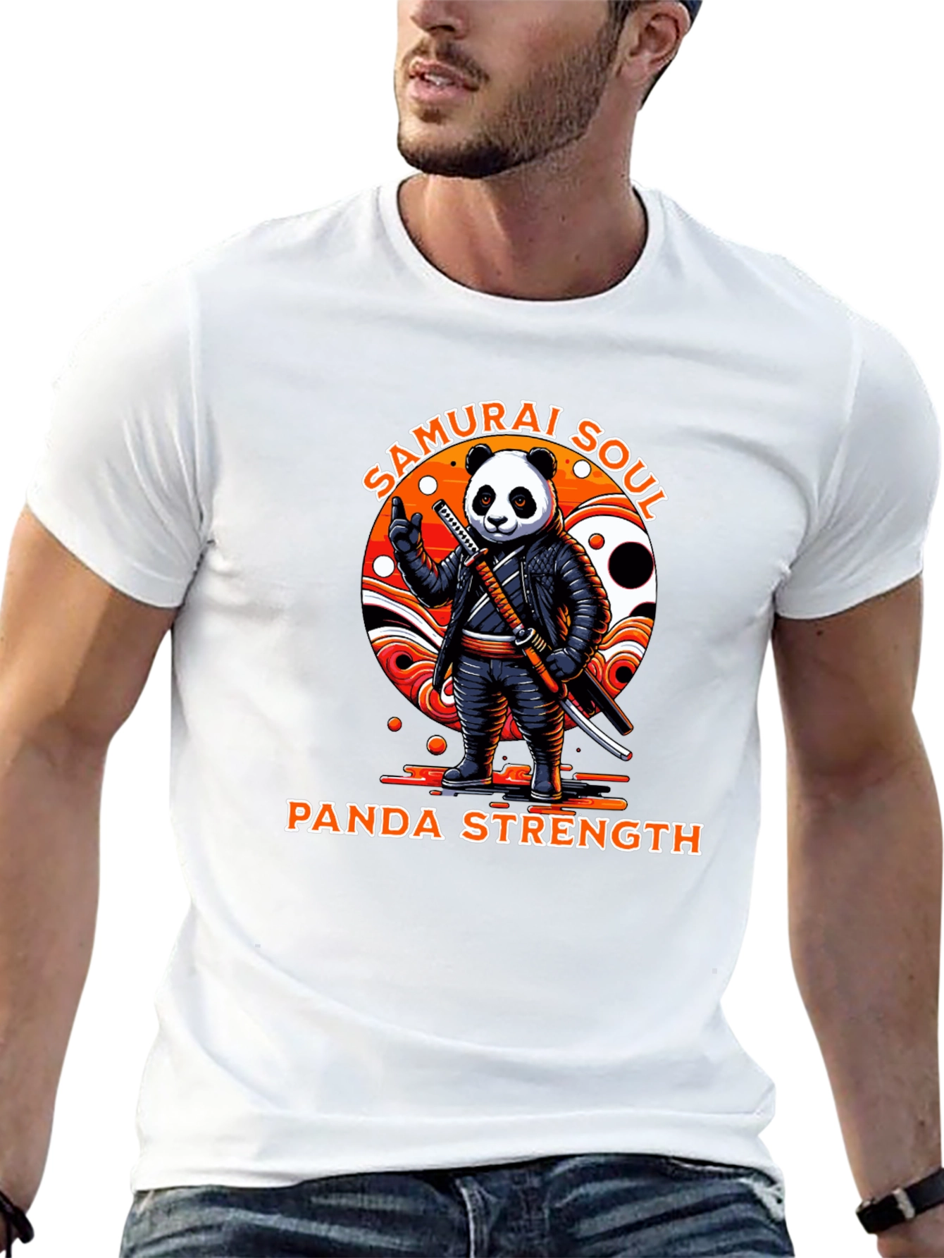 Samurai Panda Graphic Tee - Panda Strength