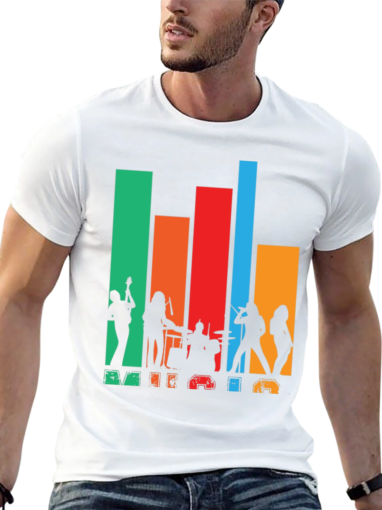 Retro Music Band Silhouette T-Shirt