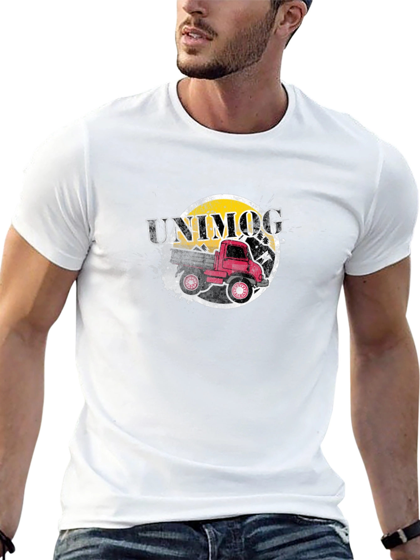 Unimog Truck Graphic Tee - Black Cotton T-Shirt