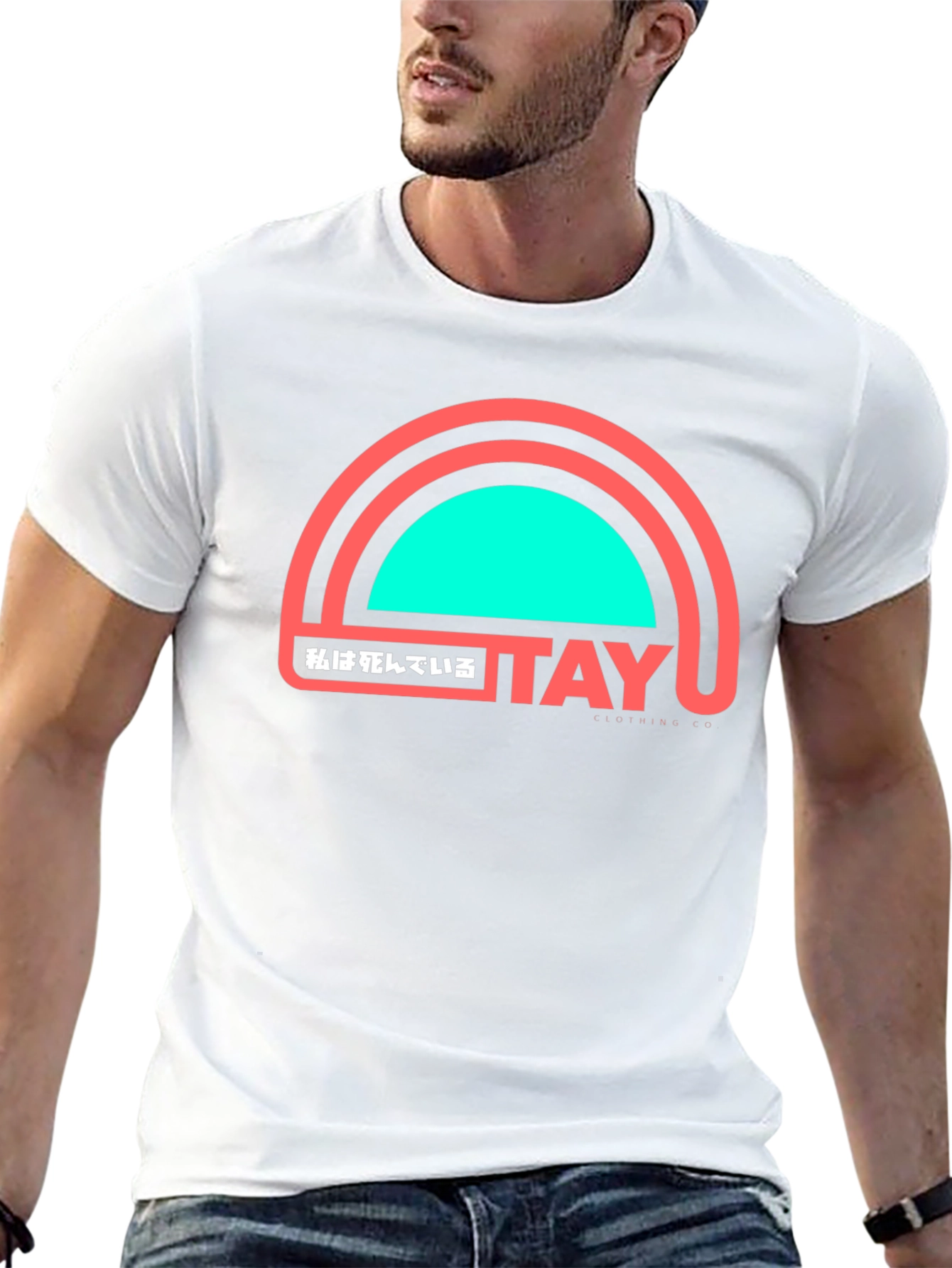 Trendy Graphic Tee - Japanese Text Design