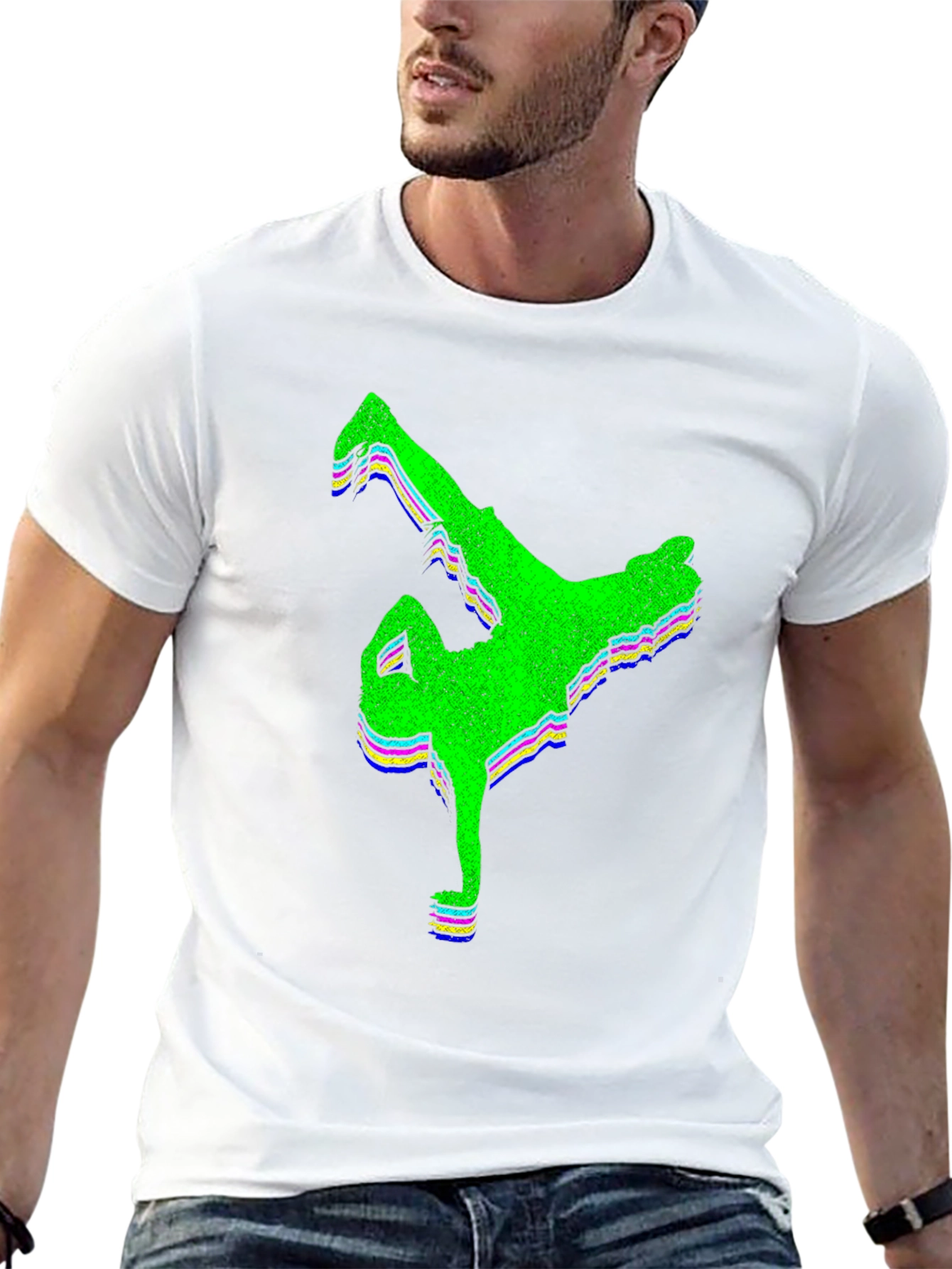 Retro Breakdance Graphic Tee - Black