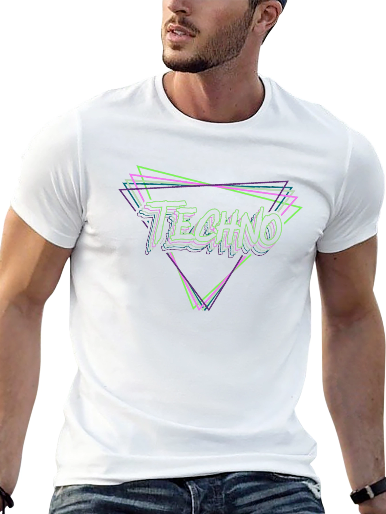 Techno Graphic T-Shirt - Retro Style