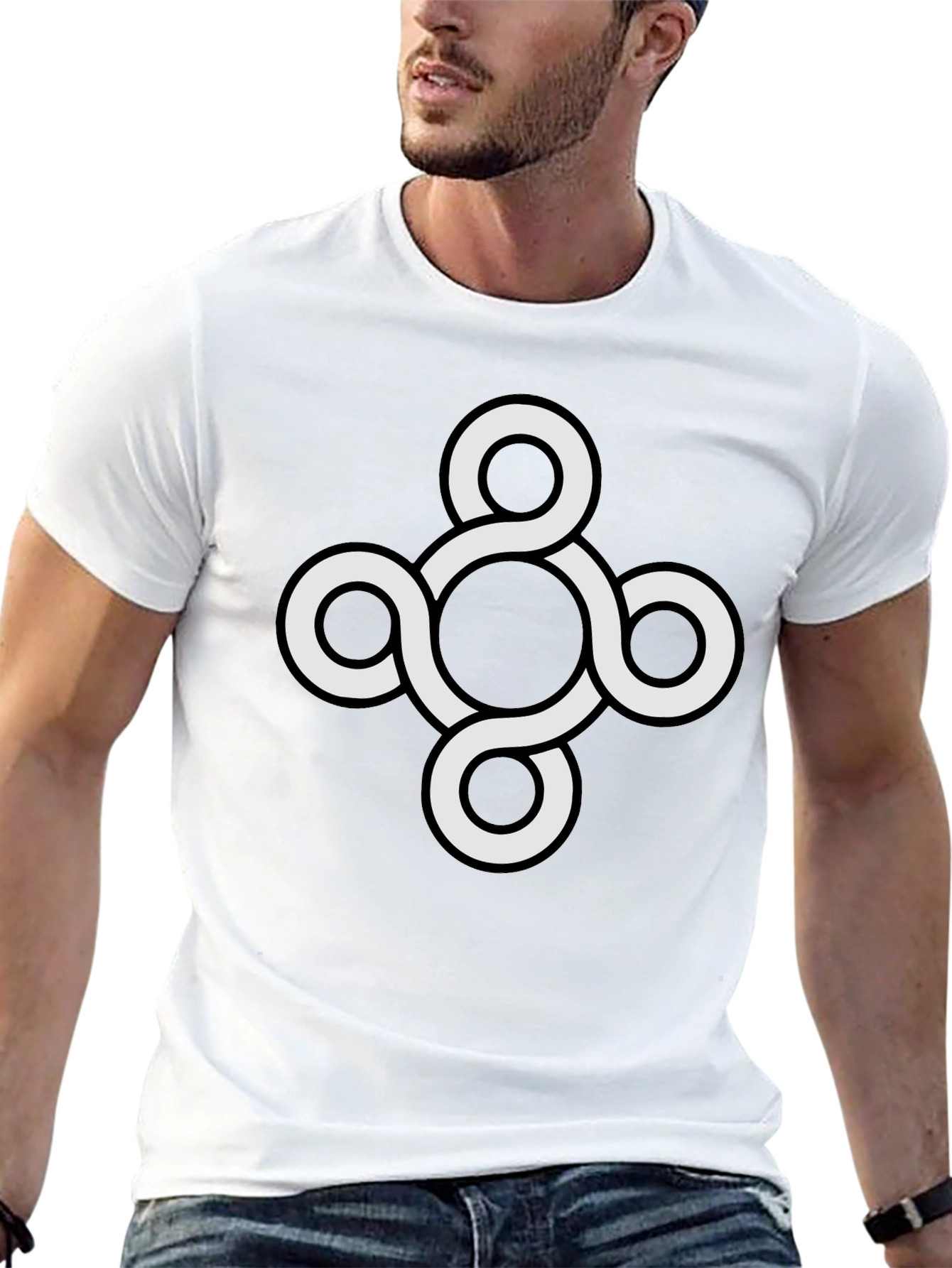 Abstract Knot T-Shirt - Stylish Graphic Tee