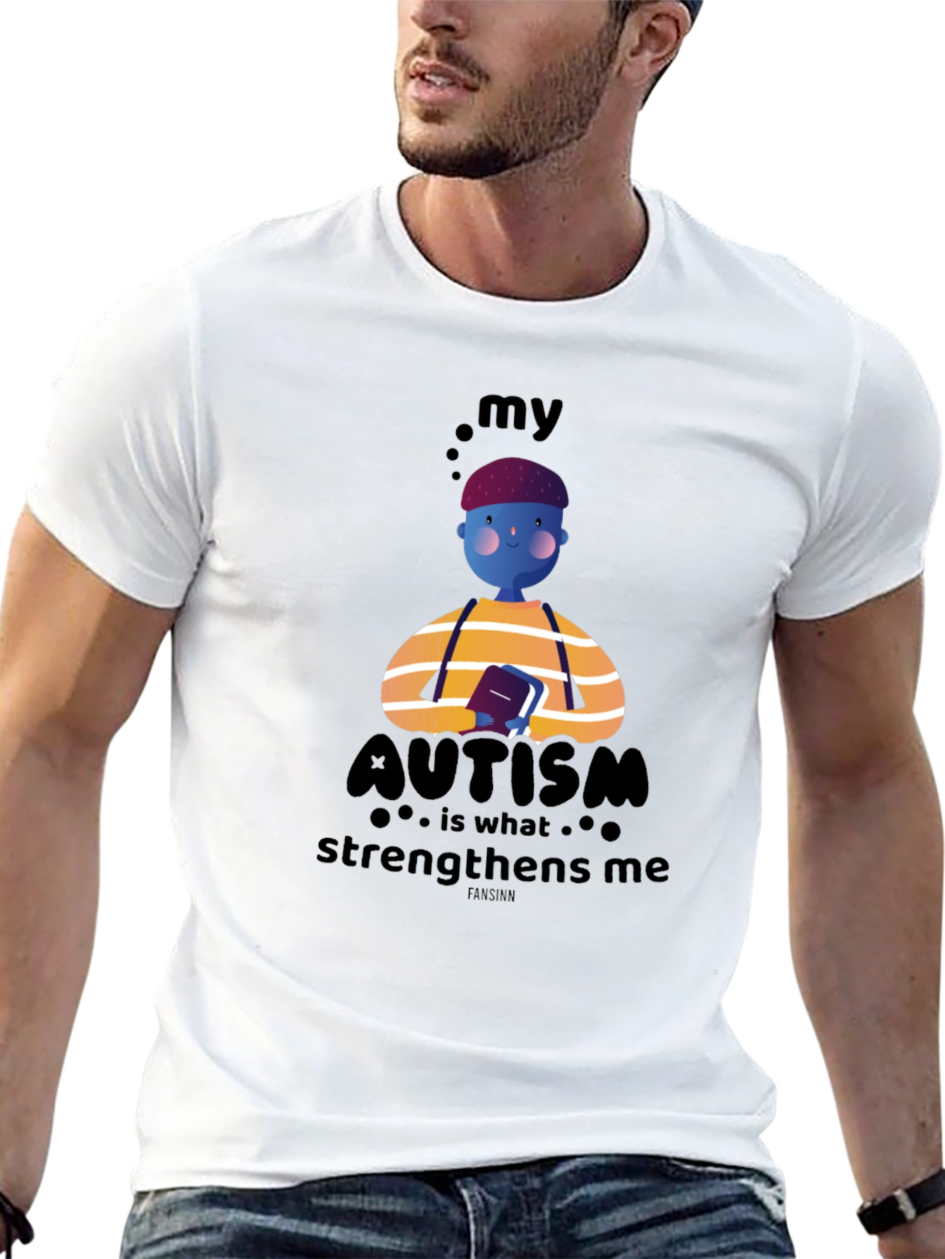 Autism Awareness T-Shirt - My Autism Strengthens Me Design