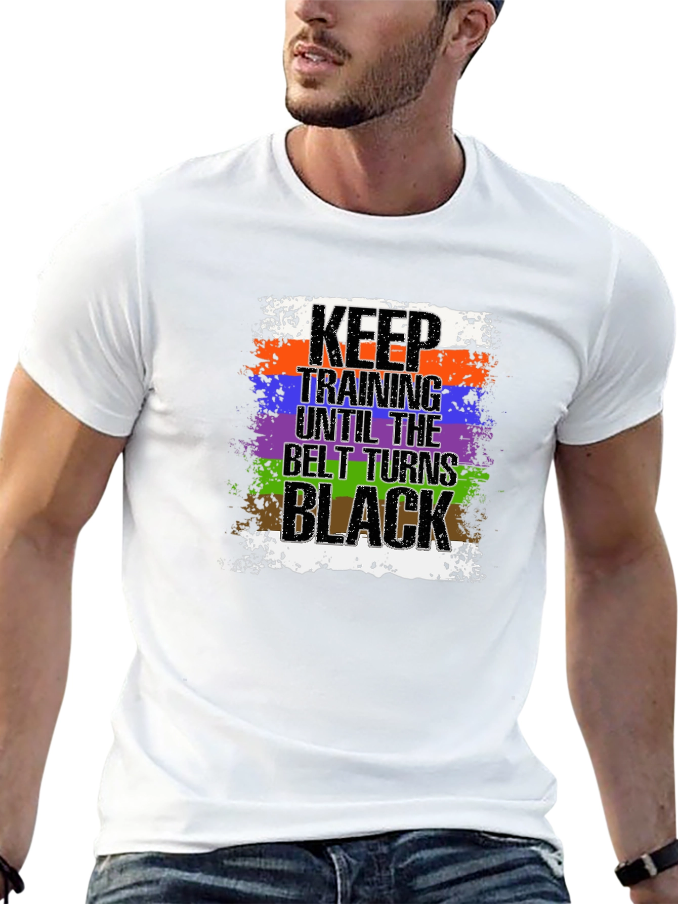 Keep Training Until Black Belt T-Shirt Jiu Jitsu