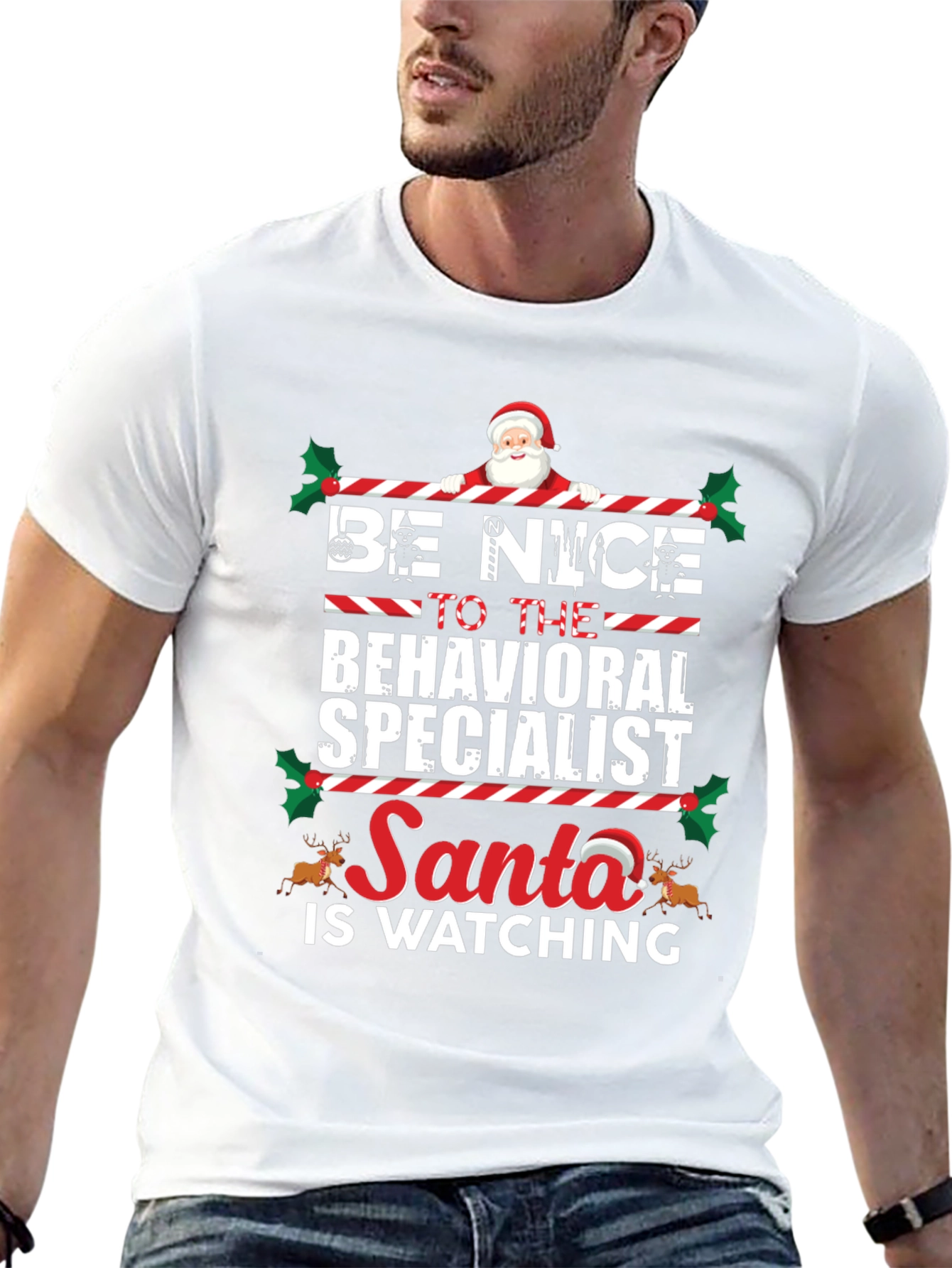 Behavioral Specialist Santa Christmas T-Shirt
