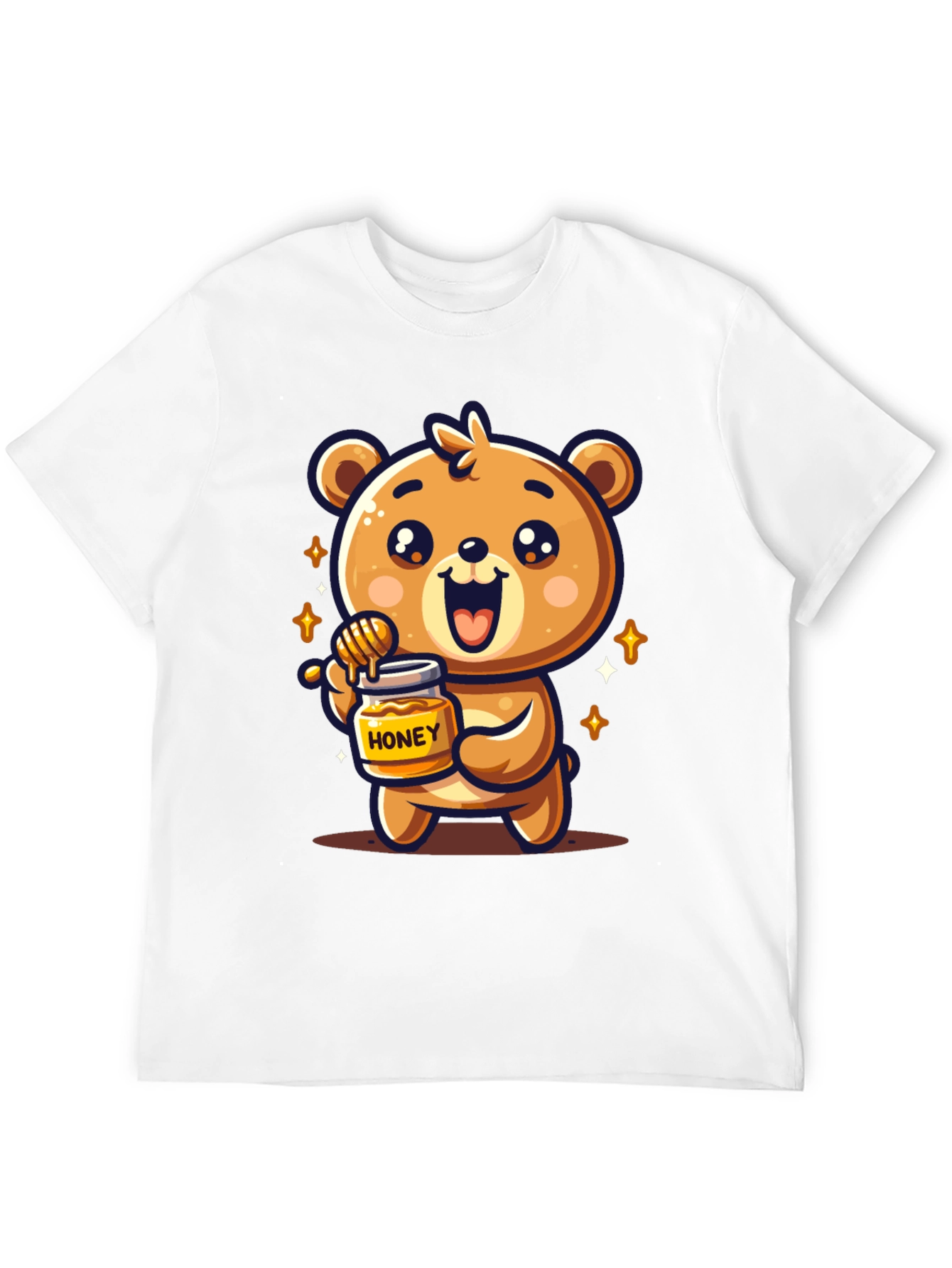 Cute Bear Honey Jar Graphic Tee