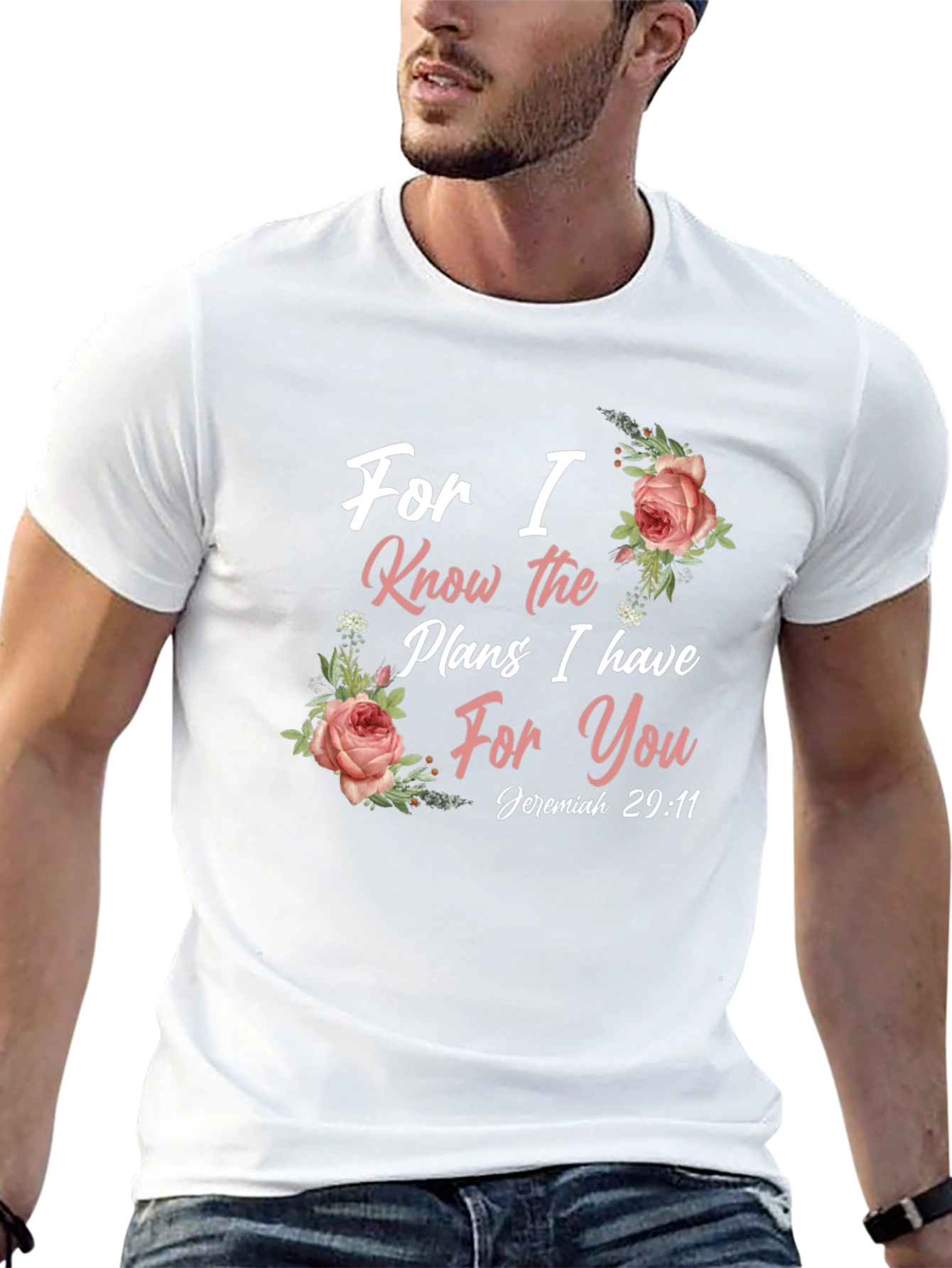 Faith-Inspired T-Shirt: Jeremiah 29:11 Floral Design