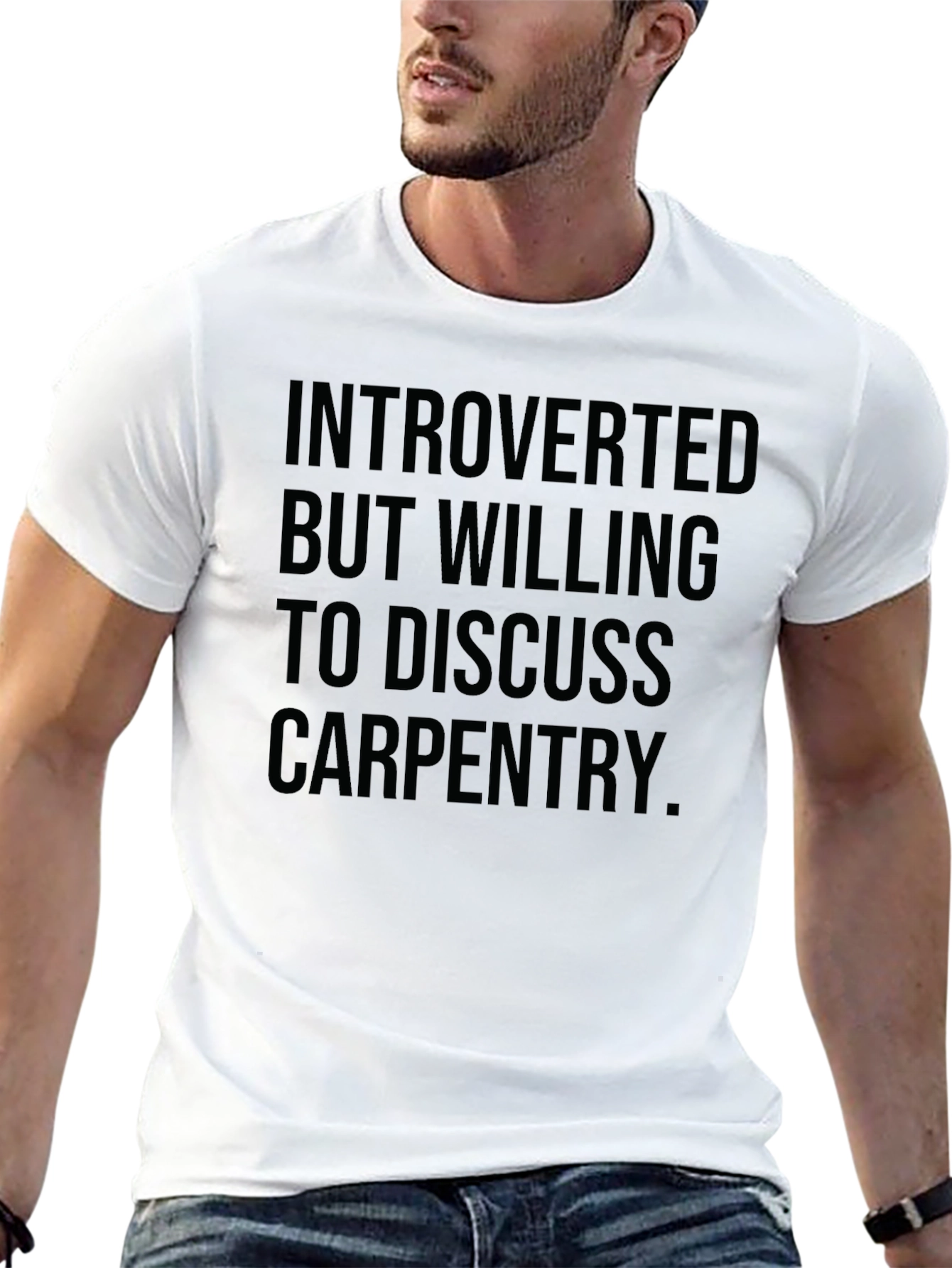 Introverted Carpenter Black Graphic Tee