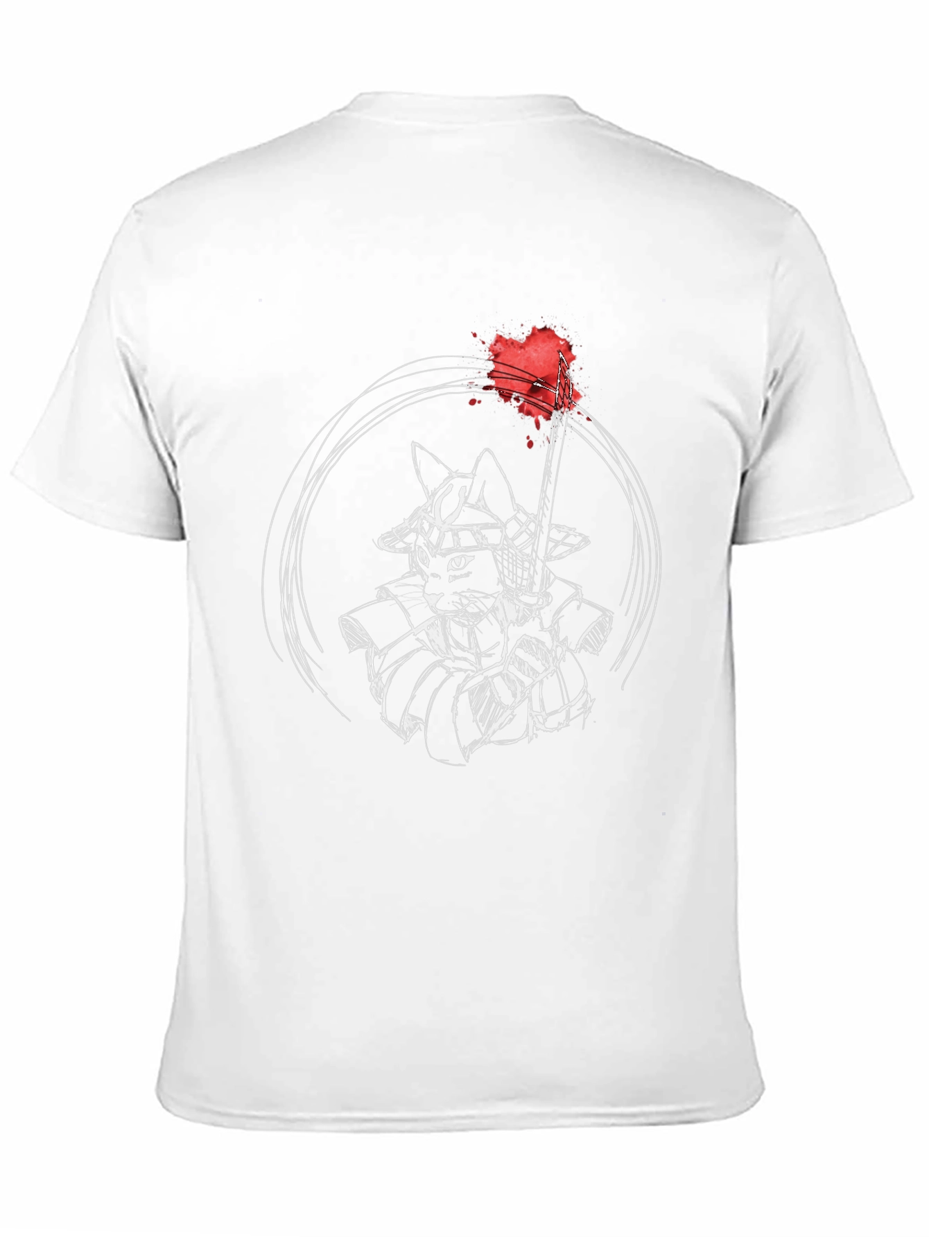 Samurai Cat Graphic T-Shirt - Unique Design