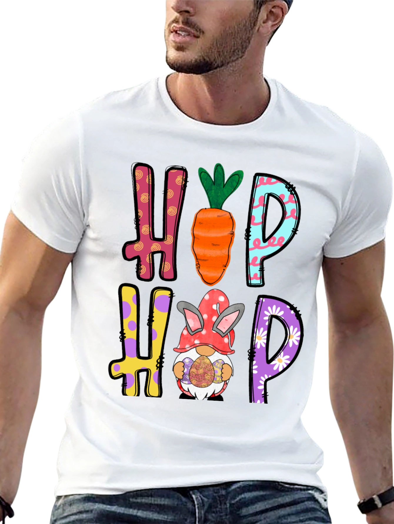 Hip Hop Easter Graphic Tee Easter Bunny Carrot Shirt