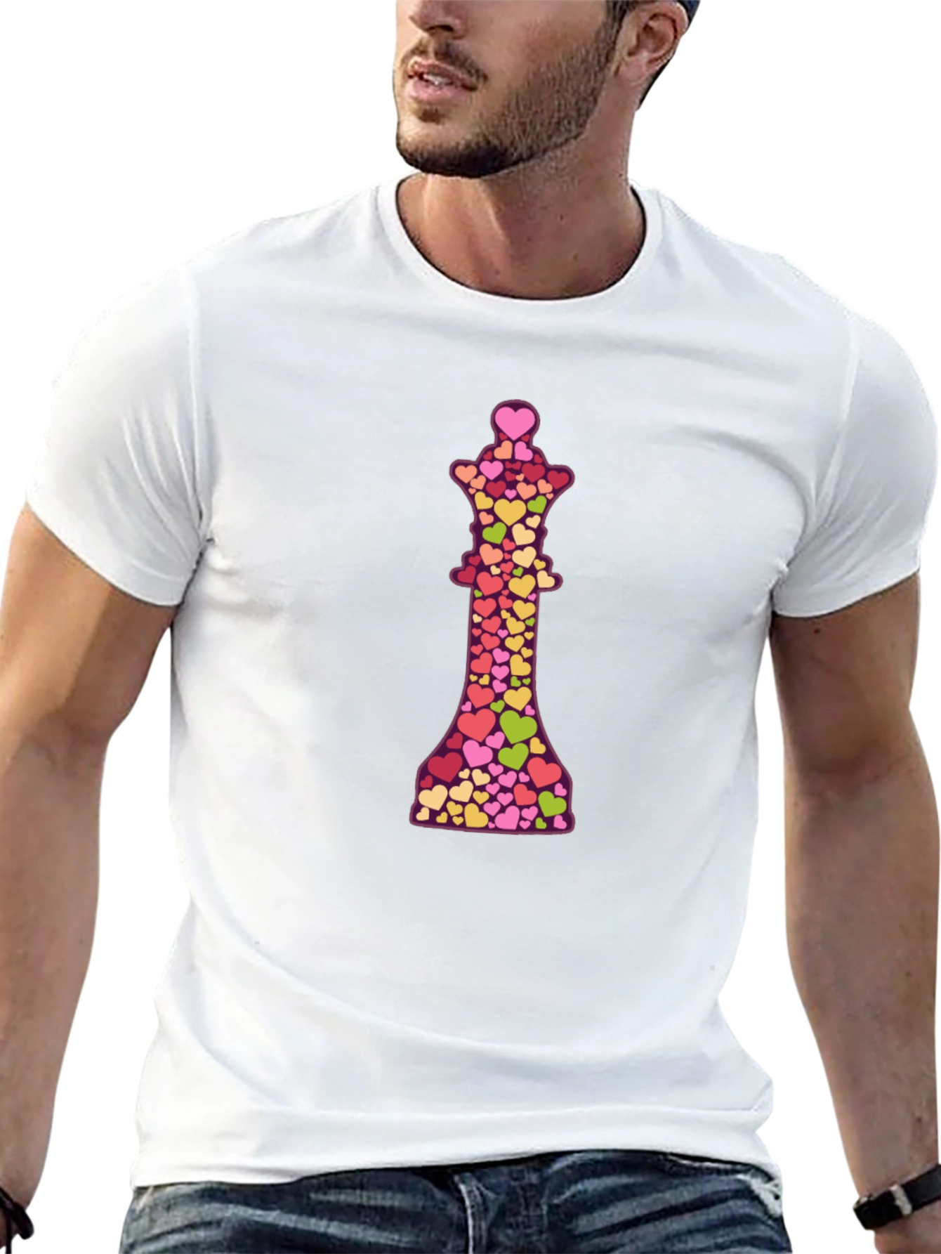 Heart Queen Graphic Black T-Shirt